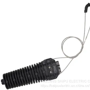 ADSS Cable Plastic Wedge Type Anchor Strain Clamp Dead End Clamps With ss Wire and Plastic Body thumbnail-1
