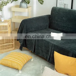 High Quality Colored Sofa Towel Soft Chenille Sofa Fabric Covers thumbnail-1