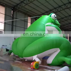 Commercial Use Advertising Inflatable Green Frog Mascot With Logo Printing for Business Display thumbnail-3
