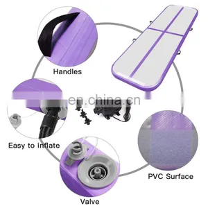Inflatable Gym Air Track Purple Gymnastics Tumbling Mat With Free Air Pump thumbnail-5