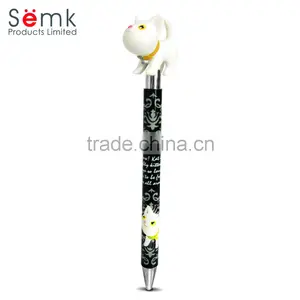 Promotional Cute Plastic Ball Point Pen With Animal Head for School Kids thumbnail-1