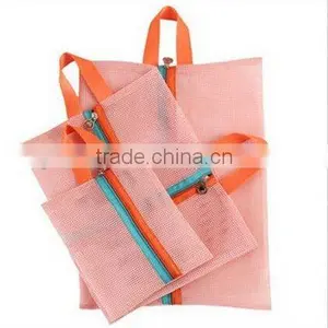4PCS/Set Multi-Functional Portable Travel Luggage Suitcase Clothes Underwear Packing Cubes Organizer Mesh Storage Makeup Bag Pou thumbnail-1
