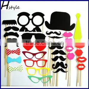 32PCS DIY Funny Glasses Moustache Red Lips On Sticks Christmas Wedding Party Photo Booth Props PFB0023 thumbnail-2