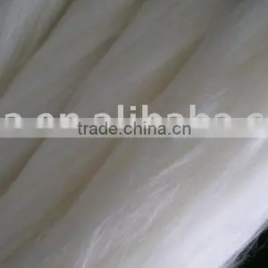 100% Worsted Combed Light-grey Cashmere Top thumbnail-1