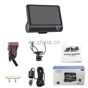 Drop Shiping Gt100 Multi-language Car Black Box 4 Inch Screen Three Lens 170 Degree Night Vision Video Dash Cam Recorder thumbnail-4