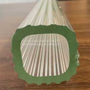 Jinlin Crystal High Borosilicate Glass Stripe Square Tube Customized Can be Invoiced thumbnail-5