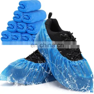 CPE PE Blue Disposable Plastic Shoe Cover thumbnail-1