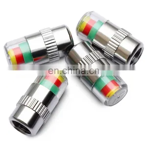 Air Alert Tire Valve Stem Caps Car Wheel Rim Stem Covers With Pressure Indicator Monitor 36PSI/2.4Bar TPMS Valve Caps thumbnail-1