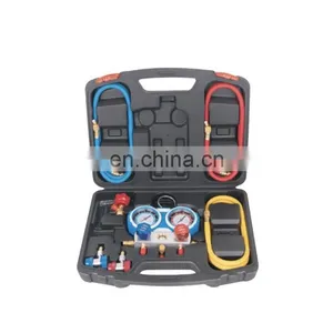 Refrigeration Kit AC Manifold Gauge Set Brass R134A Auto Service Kit thumbnail-1