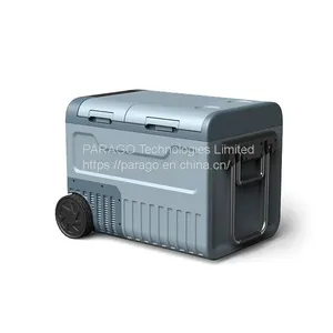45L DC 12V/24V Compressor Fridge Mobile Freezer Refrigerator With Pull Rod & Wheels Car Home Dual Use thumbnail-4