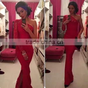 Ladie Fashion Dress Long Sleeve Evening Dress Sexy Free Prom Dress thumbnail-1