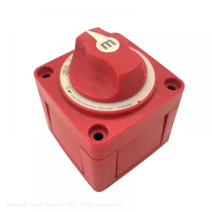 ISURE MARINE 32V Boat Single Circuit Selector Isolator Disconnect Rotary Switch Boat Battery Switch Circuit OFF-1-2 Red thumbnail-1
