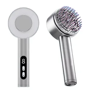 Nano Spray Electric Scalp Massager Brush Blue Red Light Therapy Vibration Hair Growth Oil Liquid Hair Straightener Comb thumbnail-1