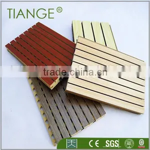 Great Quality Melamine Facing Grooved Wood Acoustic Panel for Church thumbnail-1