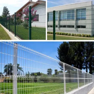 Metal 3D Fence Panels/Galvanized Steel Fencing Panels for Garden/Welded Curved Fencing thumbnail-2