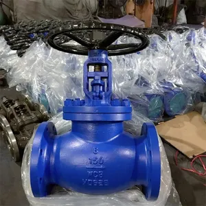 ANSI/DIN PN16 150LB 6in Cast Steel WCB Flange Bellows Seal Globe Valve thumbnail-5