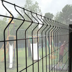 Powder-coated 3D Curved Garden Fence Panels, 3D Welded Wire Mesh, Elegant Pergolas and Gates thumbnail-2