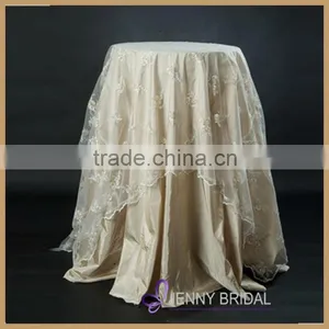TL002B Well-made Popular and Hotsale Round Lace Wedding Cheap Table Overlay thumbnail-6