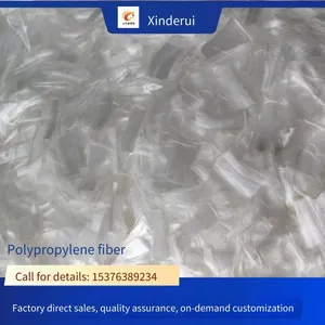 Polypropylene Fibers, Natural Color, Complete Specifications, Fine, Length 3 - 20mm, Crack-resistant, Xindebest thumbnail-1