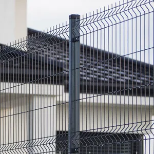 PVC Coated 3D V Bend Welded Wire Mesh Fence Panel for Residential Garden Boundary thumbnail-4