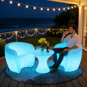 Modern Waterproof Bar Tables and Chairs for Hotel & Living Room Use Commercial Grade Indoor/Outdoor Activity Furniture thumbnail-2