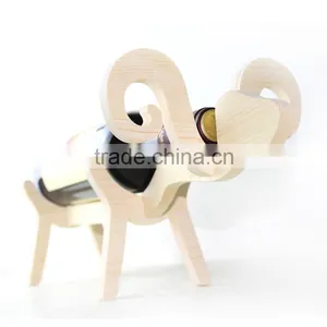 Wholesale Pine Wooden Animal Wine Rack,Fancy Wine Rack thumbnail-1