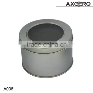 New Style Round Tin Metal Watch Box With Clear PVC Windows thumbnail-2