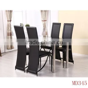 Hot Sale Cheap Chrome Glass Diner Table thumbnail-1