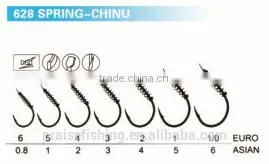White Nickle High Carbon Steel PR-628 SPRING-CHINU Wholesale Fishing Hook thumbnail-1
