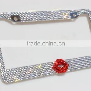 Rhinestone License Plate Frame Ebay thumbnail-1