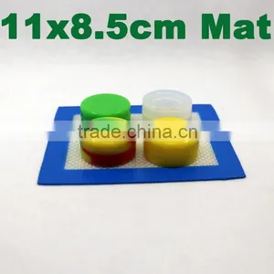 11*8.5cm Silicone Rubber Dab Mat Butane Hash Bho Oil Silicone Pad Heat Resistant Fiber Glass Silicone Wax Mat thumbnail-2