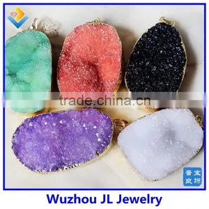2015 Natuarl Druzy Pendant,druzy Crystal Pendant,druzy Pendant for Necklace thumbnail-1