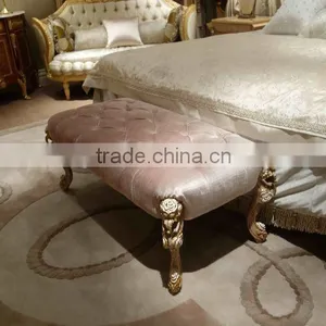 Italian Luxury Bedroom Furniture Set High Back Bed With Hand Carving thumbnail-5