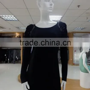 New Stylish 60%rayon 40%cotton 12gg Plain Stitch With Rose Flower Embroidery on Shoulder Knitwear Sweater thumbnail-4