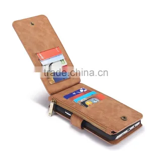 Caseme PU Leather Case With Zipper Wallet Bag for Samsung NOTE5 Multiple Card Slot Stand Flip Case for NOTE5 thumbnail-4