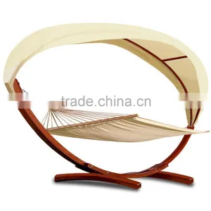 KD Design Swing Solid Wooden Patio Sunshade Hammock thumbnail-2