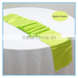 OEM Factory Hot Selling Elegant Wedding Party Use Satin Table Runners thumbnail-2