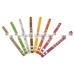 Leather Button Bracelets 18mm Ginger Snap Bracelet Charm Interchangeable Handmade Pulseras Button Snap Bracelets thumbnail-2