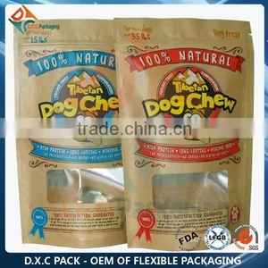 Custom Print Doypack Brown Paper Pet Treats Bag thumbnail-1