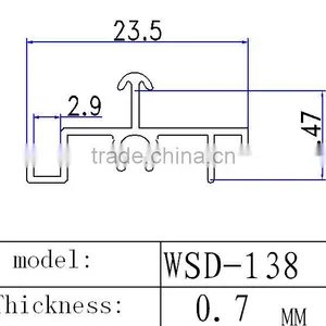 Aluminum Extruded Profile Suppliers Alloy 6063T5 Profile en Aluminium thumbnail-1