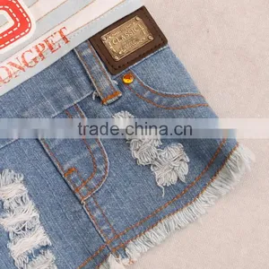Dog Sexy Girl Clothes New Design Spring Summer Denim Dog Skirts Dog Cotton and Water Cowboy Denim Skirts Dog Apparels thumbnail-3
