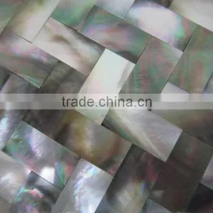 Blacklip Shell Mosaic Tile in Herringbone Pattern,sea Shell Tile thumbnail-4