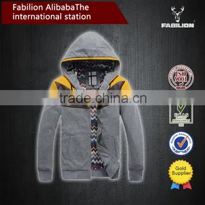 2015 Men Stitching Bark Zipper Cotton&Polyester Basketball Hoodie thumbnail-4