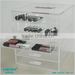Beautify 6 Tier Clear Acrylic Cosmetic Makeup Organiser Storage Case - 5 Drawers thumbnail-1