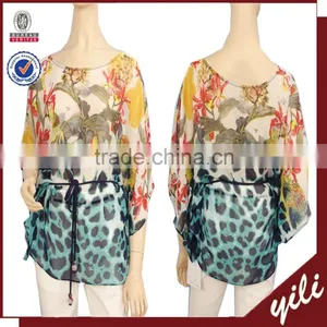 2016 New Long Sleeve Print Tops Women Indian Clothing Wholesale thumbnail-1