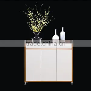 Wooden Mordern White High Glossy Shining Shoe Cabinet/shoe Rack thumbnail-1