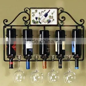 Metal Wire Antique Wine Rack,Absolutely Gorgeous Metal Glass and Wine Rack thumbnail-1