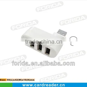 3 Ports USB Hub &TF Card Reader Rotatable Design for Tablet pc thumbnail-1