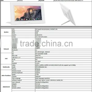 10.1 Inch Tablet Lcd Advertising Player Tabletop Retail Advertising Restaurant Menu Board thumbnail-3