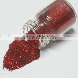 .008" Red Color Solvent Resistance UV Resistance Glitter Powder thumbnail-1